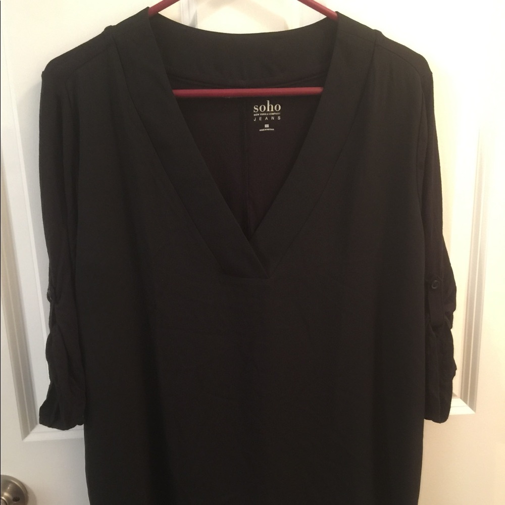 Two NWT Blouses (Black & Royal Blue) Ladies Large