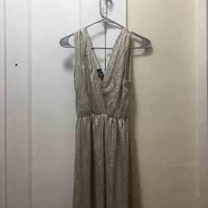 Long gold formal gown