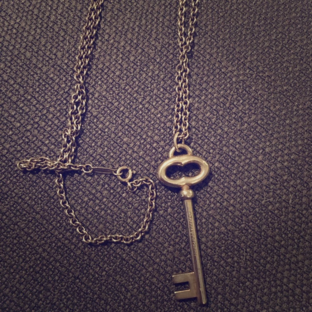 Tiffany & Co Silver Key Necklace W/ Pouch
