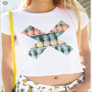 Rare brandy Melville pineapple shirt