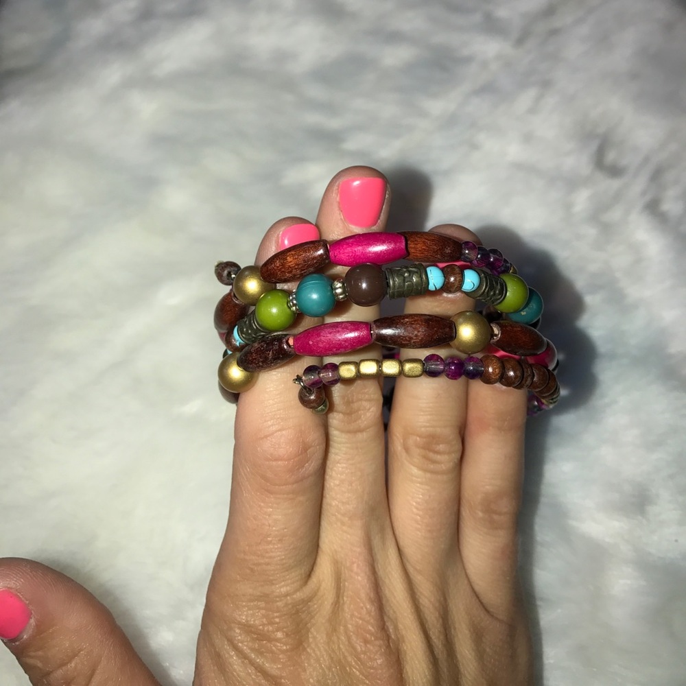 Wooden colorful bracelet