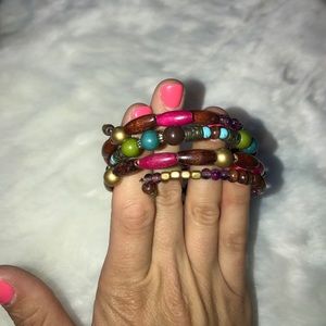 Wooden colorful bracelet