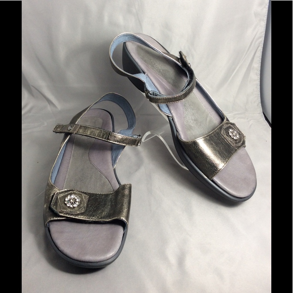 NAOT Sz. 12 women's silver comfort sandals
