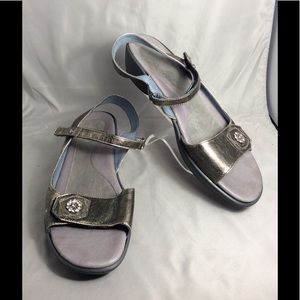 NAOT Sz. 12 women's silver comfort sandals