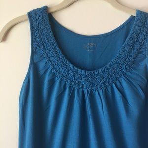 LOFT Blue Knit Tank