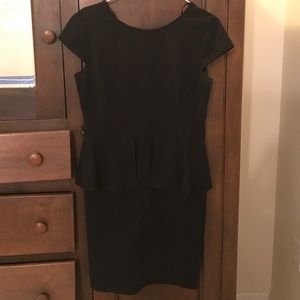 Black peplum dress