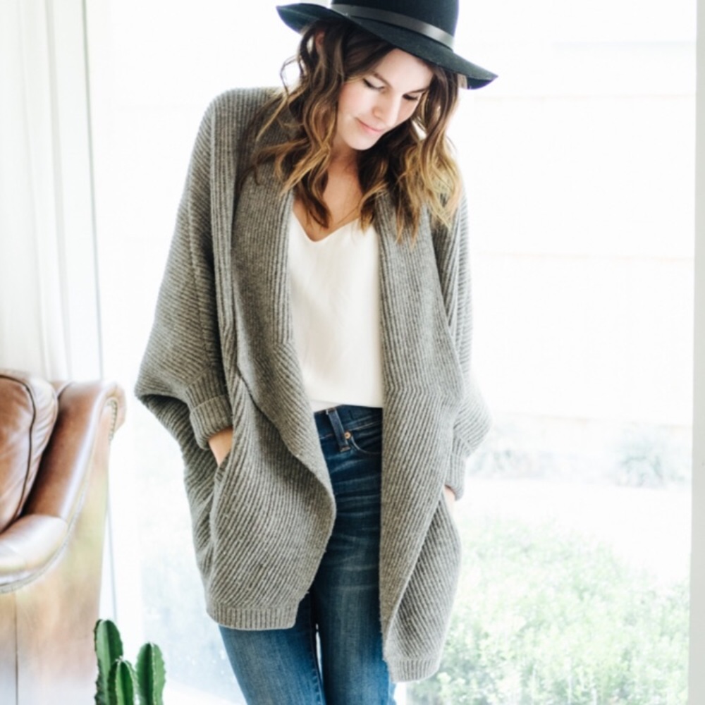 Rare Madewell sculptor cocoon cardigan
