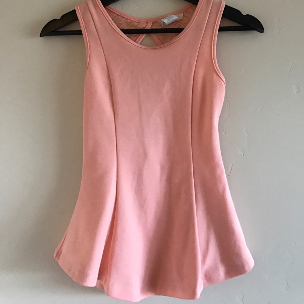 Peach peplum top