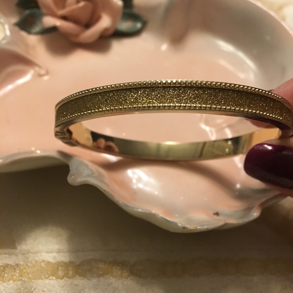 Gold sparkly bangle bracelet
