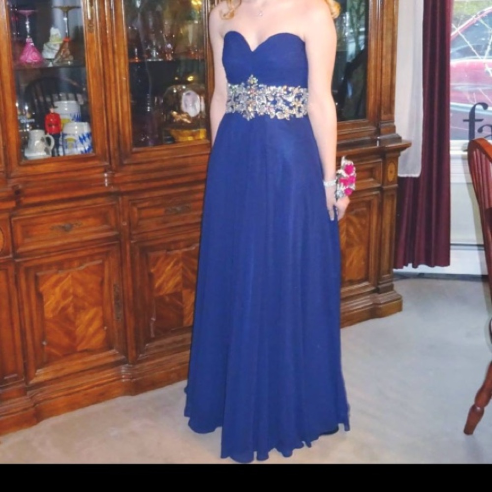 Navy blue prom dress