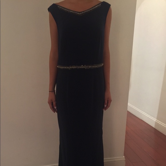 Navy Blue Backless Dress from Laundry Shelly Segal - Picture 3 of 5