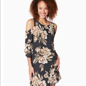 Eve Floral Cold-Shoulder Dress