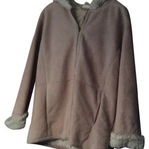 Suede with faux fur trim High Sierra ladies coat