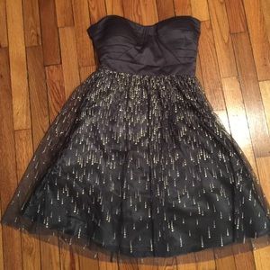 Hailey Logan Grey and Silver Cocktail Dress