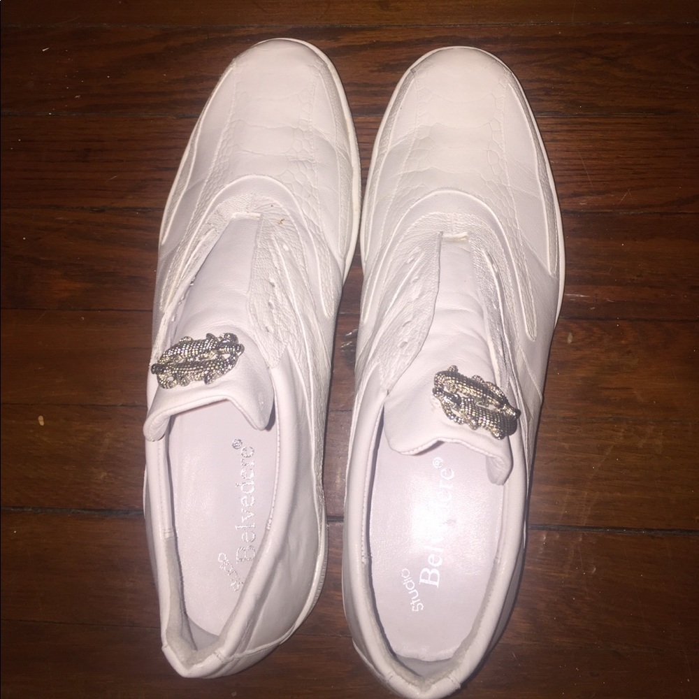MUST GO White leather sneakers