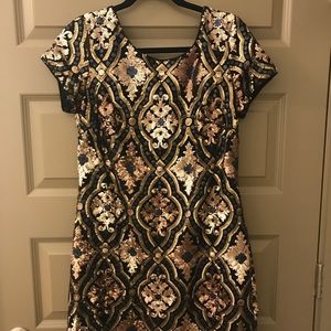 Maia Sequin Shift Dress