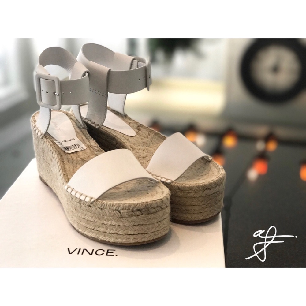 🆕VINCE || Leather Espadrille Platform Sandals