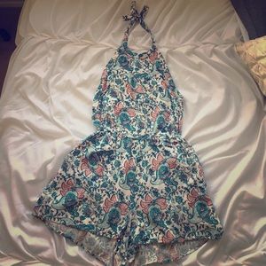 Kendall & Kylie high neck Halter romper