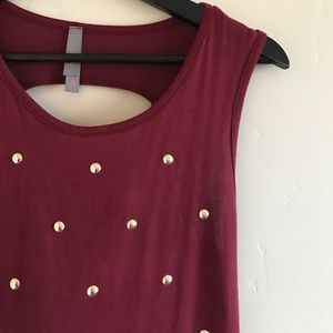 Burgundy high low top