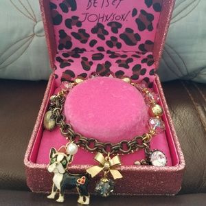 Betsey Johnson Frenchie Christmas bracelet