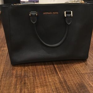 Michael Kors black leather bag