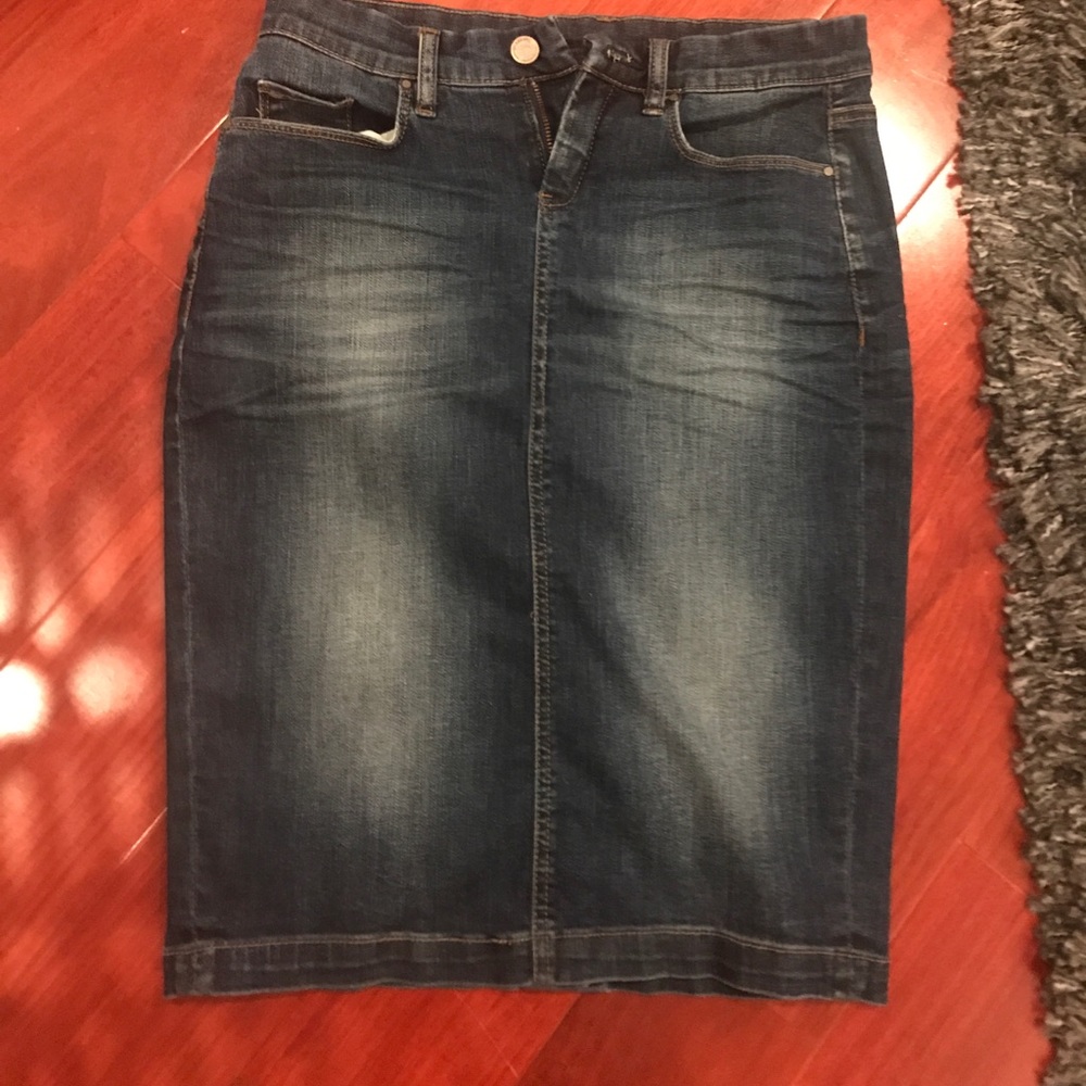 Pencil skirt denim  28 inches. From top to bottom