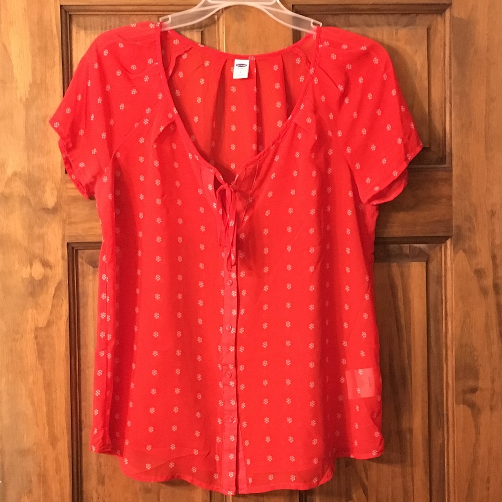 [BOGO] Sheer button up blouse