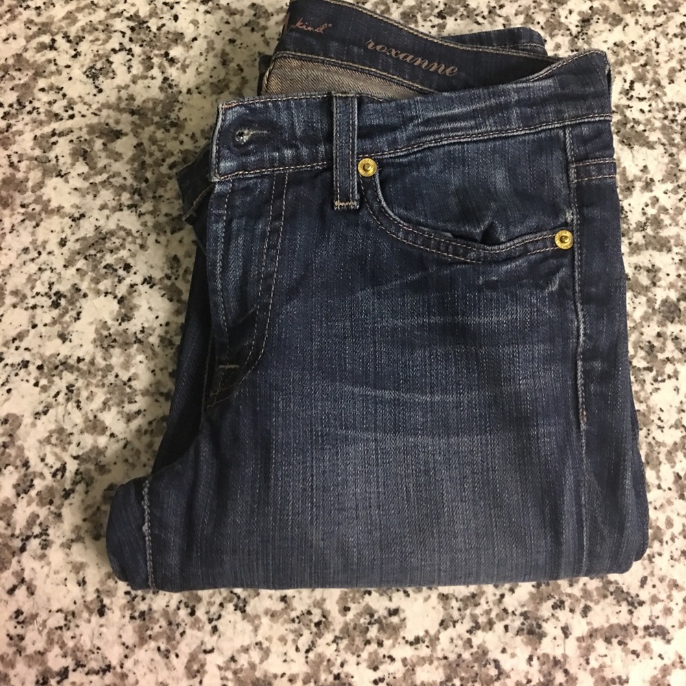 Seven dark wash skinny leg jean Roxanne cut