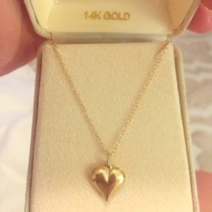 14K gold heart necklace