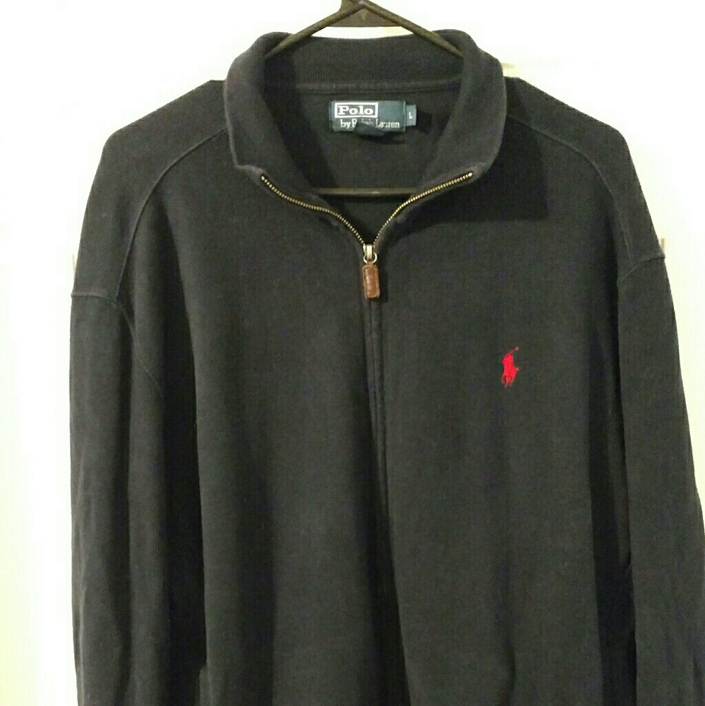 Polo zip up sweater Men's L