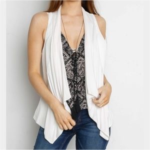 Fate Faux Leather Draped Vest