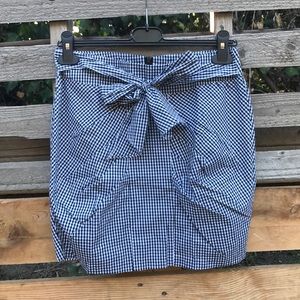 Gingham Srunched Skirt