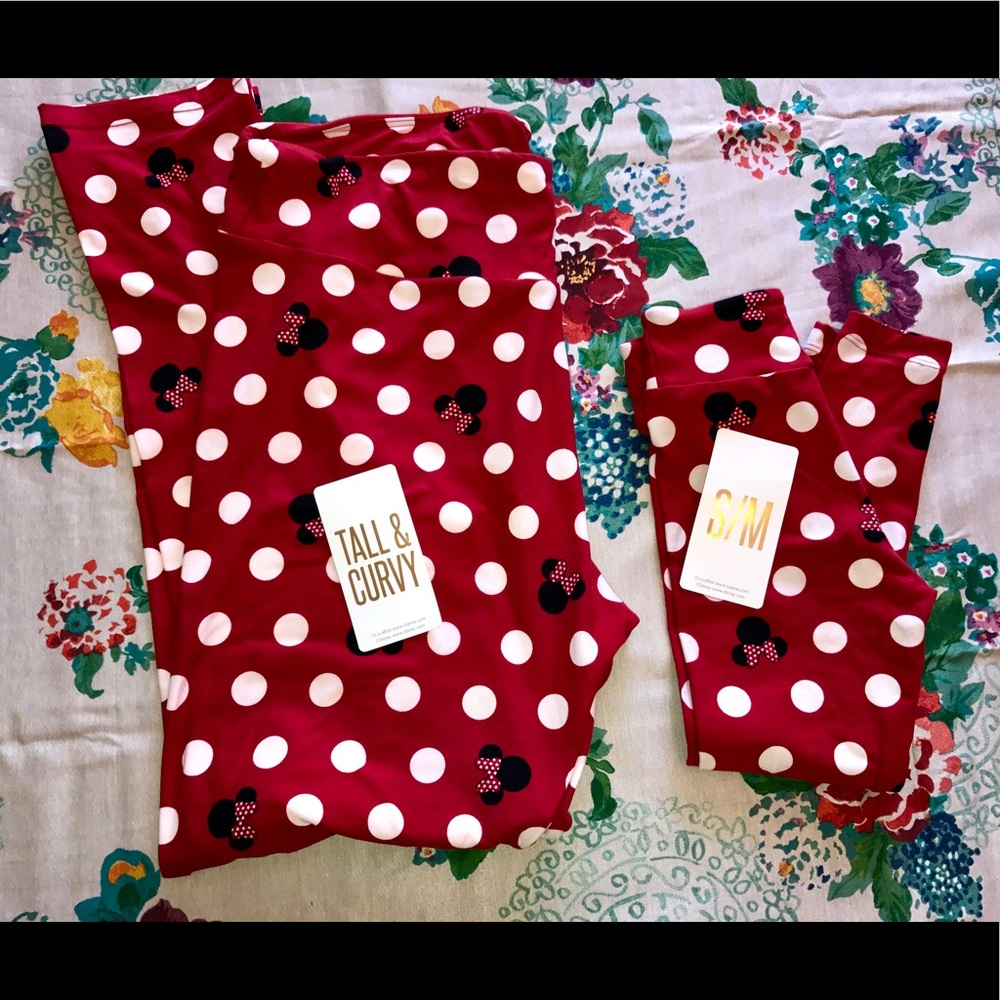 LulaRoe for Disney Mommy and Me Minnie Leggings
