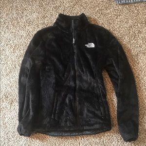 Fuzzy black north face