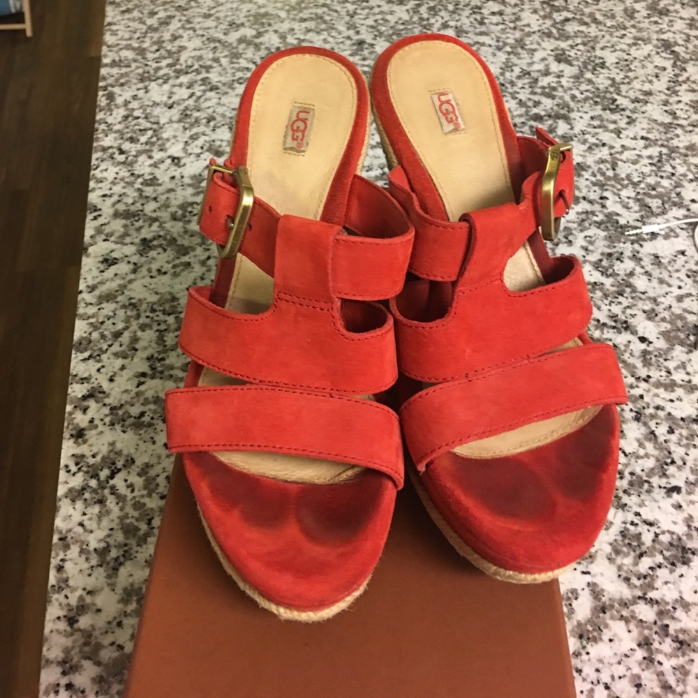 Ugh red wedges