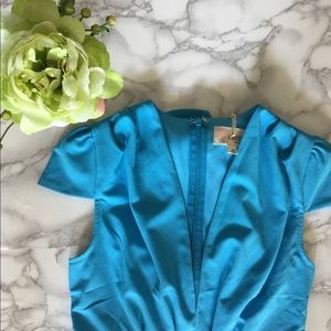 Dressy Blue Low Cut Romper! 💕