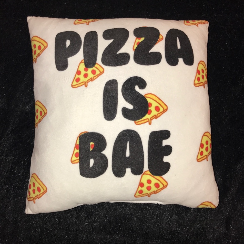 Throw Pillow w/ Pizza Graphics