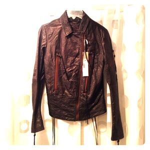 NWT Diesel Genuine leather jacket