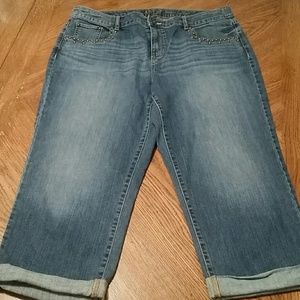 Slightly Worn Capris - Denim with Cuffs