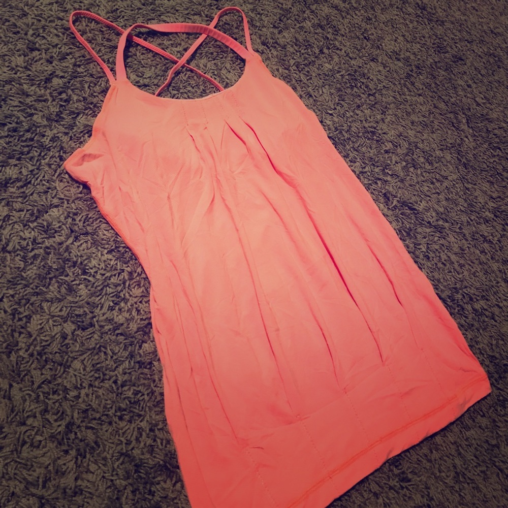 Lululemon Orange Strappy Yoga Tank Top