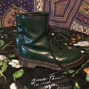Dark green dr. Martens.