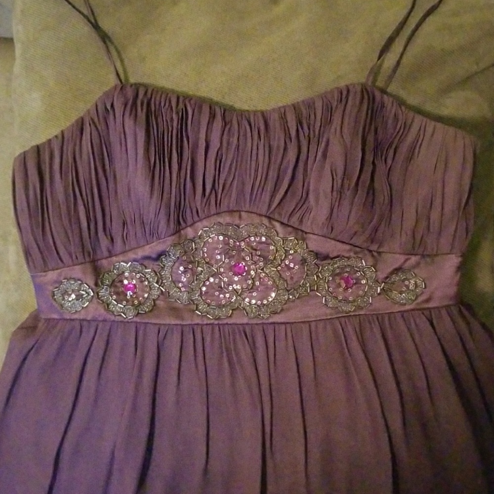Purple silk dress