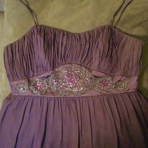 Purple silk dress