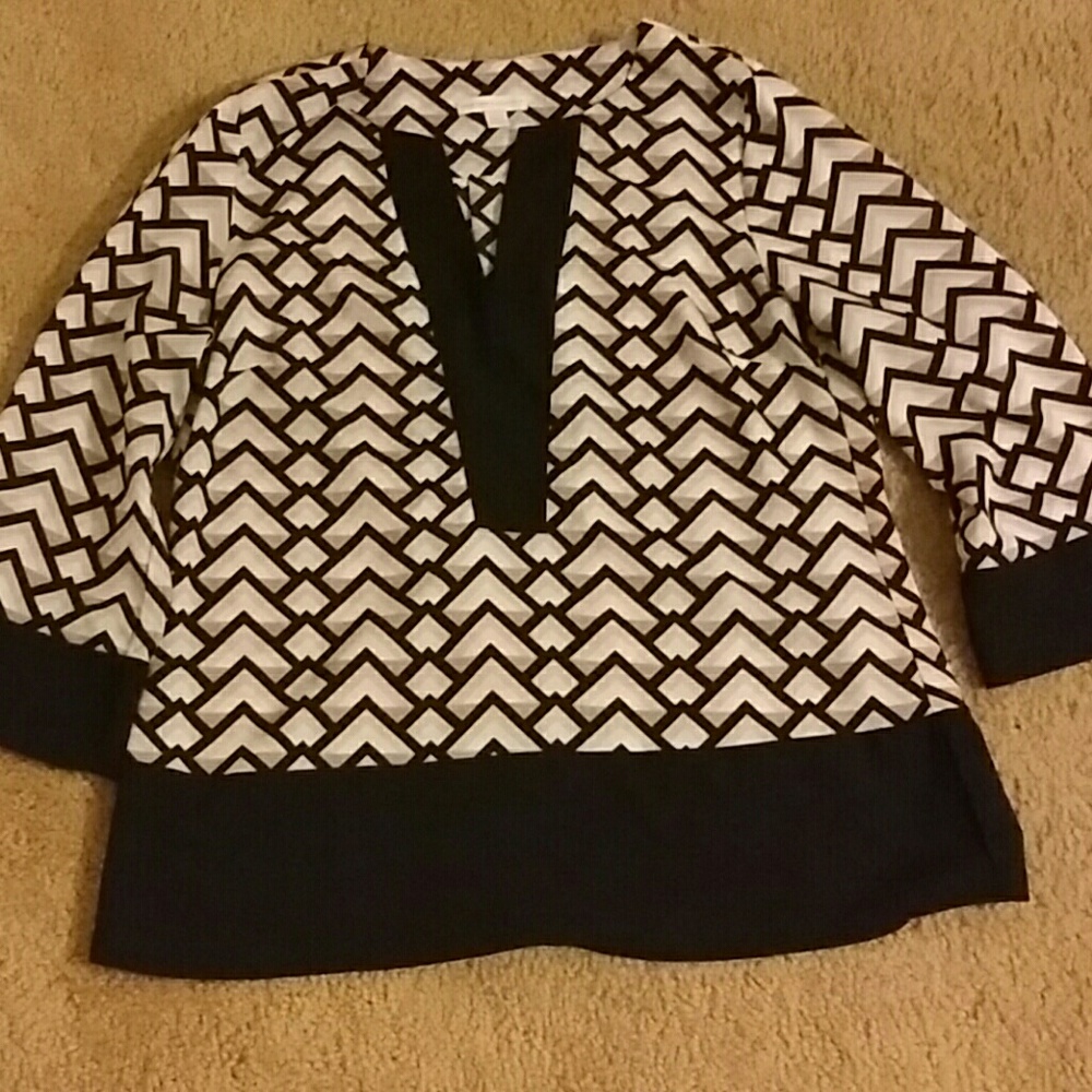 Geometrical Multicolor Long Sleeve Tunic