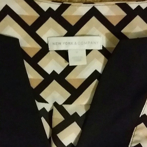 Geometrical Multicolor Long Sleeve Tunic - Picture 2 of 5