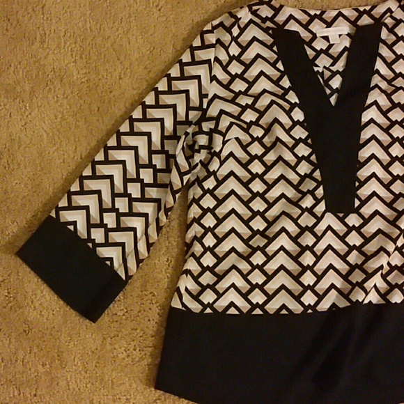 Geometrical Multicolor Long Sleeve Tunic - Picture 3 of 5