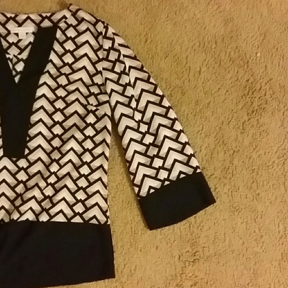 Geometrical Multicolor Long Sleeve Tunic - Picture 4 of 5