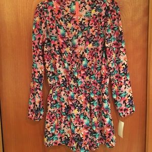 Long Sleeved Floral Romper