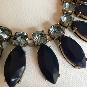 J. Crew Jewelry - J. Crew Navy & Aqua Stone Gold Statement Necklace J. Crew Jewelry - J. Crew Navy & Aqua Stone Gold Statement Necklace