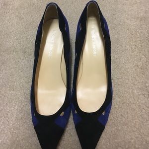 Audrey Brook black and blue pumps